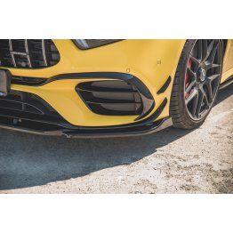 Накладка сплиттер на передний бампер на Mercedes AMG A W177 A 45 S